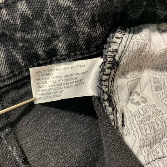 Wild Fable Pleated Black Wash High Rise Denim Skirt 6 - Picture 8 of 8